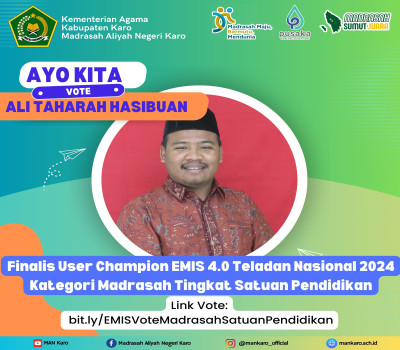 Finalis User Champion EMIS 4.0 Teladan Nasional 2024: Operator dari MAN Karo Lolos Seleksi Tahap I dan II